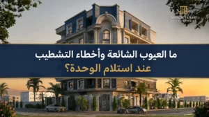 استلام شقة نصف تشطيب